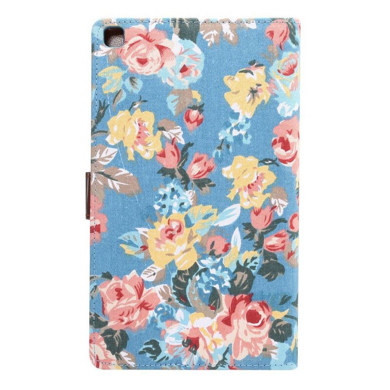 Flip Case Leren Samsung Galaxy Tab A7 Lite Vrijheidsbloemen