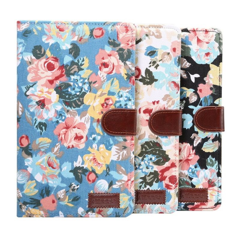 Flip Case Leren Samsung Galaxy Tab A7 Lite Vrijheidsbloemen