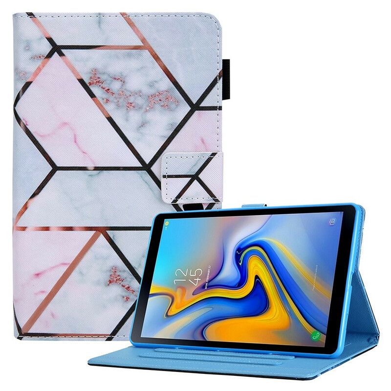 Folio-hoesje Samsung Galaxy Tab A7 Lite Telefoonhoesje Geometrisch Marmer