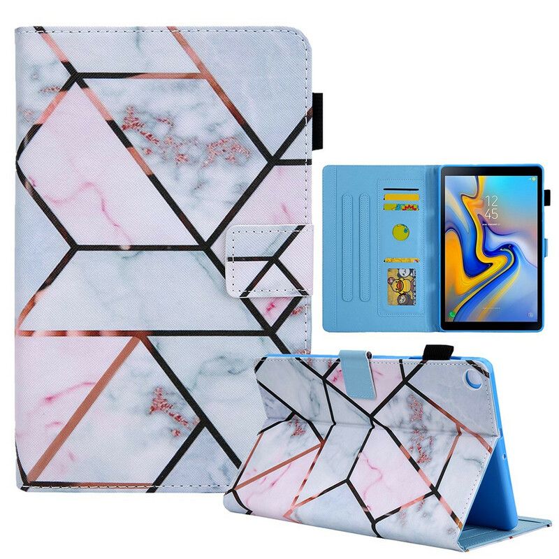 Folio-hoesje Samsung Galaxy Tab A7 Lite Telefoonhoesje Geometrisch Marmer