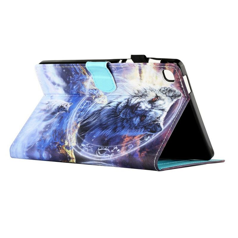 Leren Hoesje Samsung Galaxy Tab A7 Lite Wolf Bescherming Hoesje