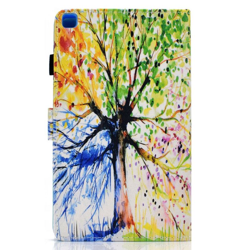 Leren Hoesje Voor Samsung Galaxy Tab A7 Lite Aquarel Boom