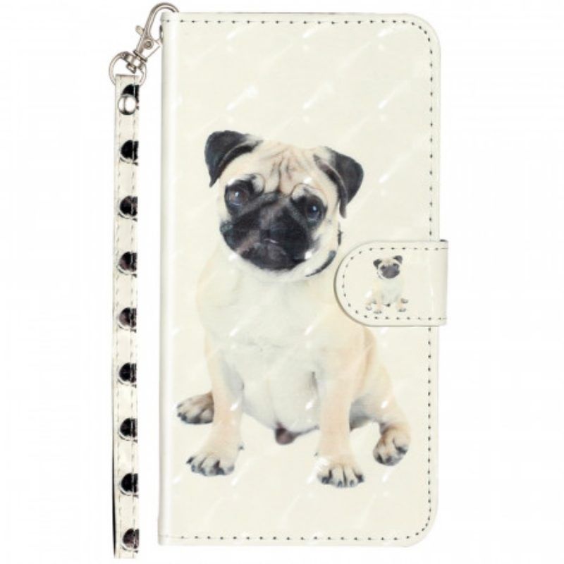 Folio-hoesje voor Samsung Galaxy A53 5G Met Ketting String Hond