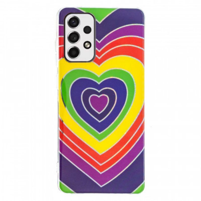 Hoesje voor Samsung Galaxy A53 5G Psychedelisch Hart