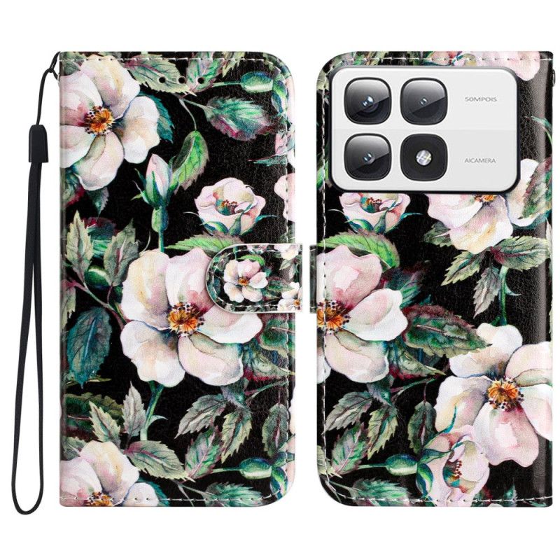 Leren Hoesje Xiaomi 14t Pro Magnolia'spatroon