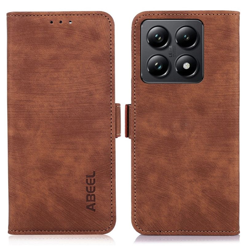 Leren Hoesje Xiaomi 14t Pro Retrostijl Abeel Bescherming Hoesje