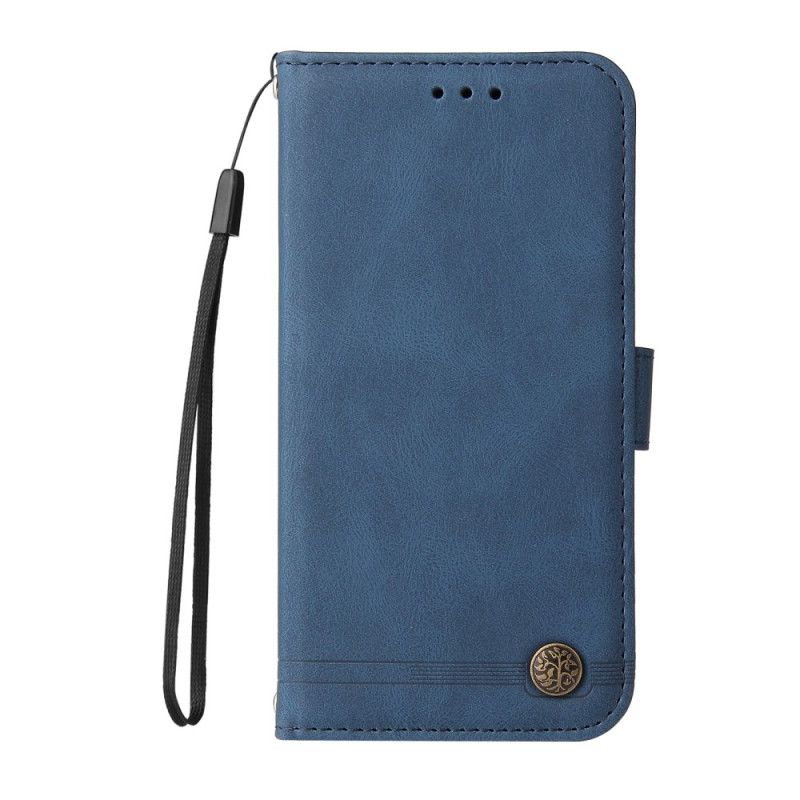 Leren Hoesje Xiaomi 14t Pro Suède Klinknageleffect Bescherming Hoesje