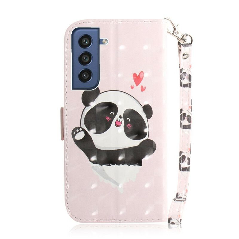 Bescherming Hoesje Samsung Galaxy S21 Fe Panda Liefde Strappy