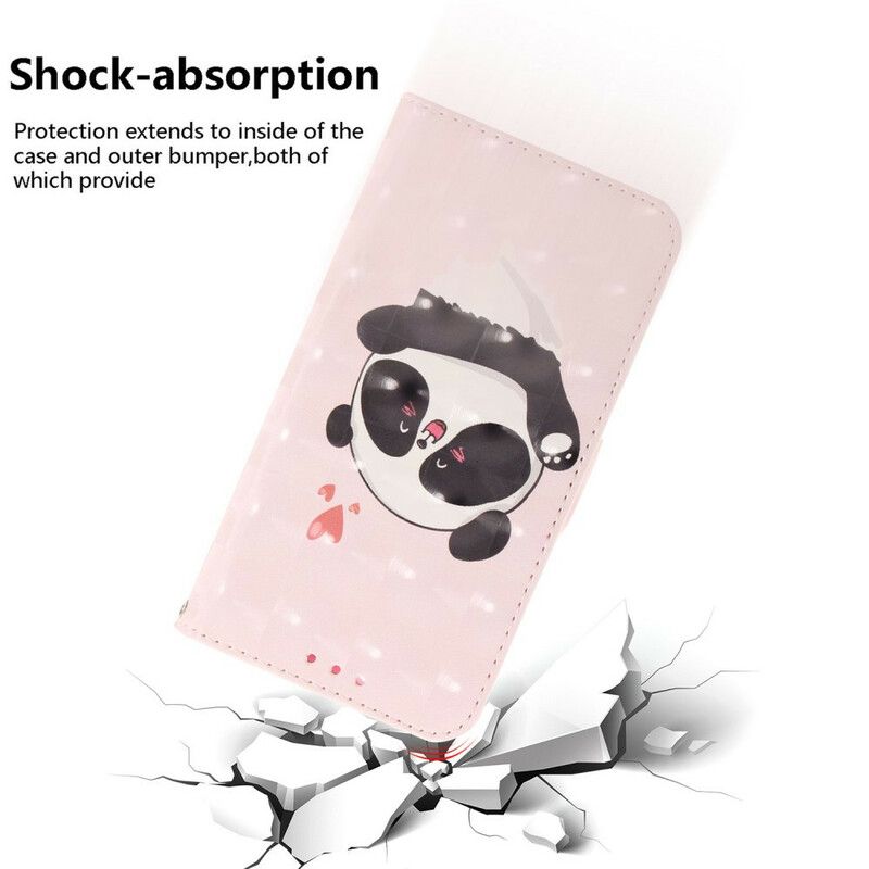 Bescherming Hoesje Samsung Galaxy S21 Fe Panda Liefde Strappy