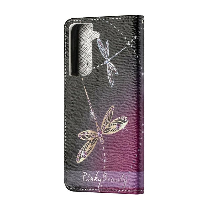 Bescherming Hoesje Samsung Galaxy S21 Fe Strappy Libellen