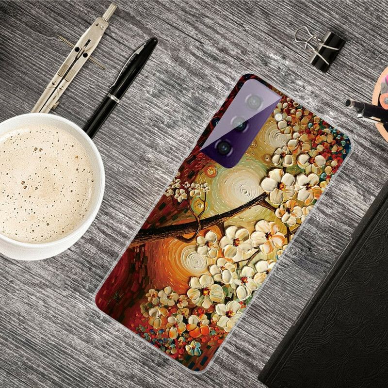 Case Hoesje Samsung Galaxy S21 Fe Telefoonhoesje Flexibele Bloemen