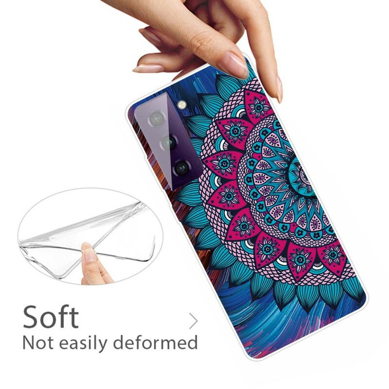 Cover Hoesje Samsung Galaxy S21 Fe Telefoonhoesje Kleurrijke Mandala