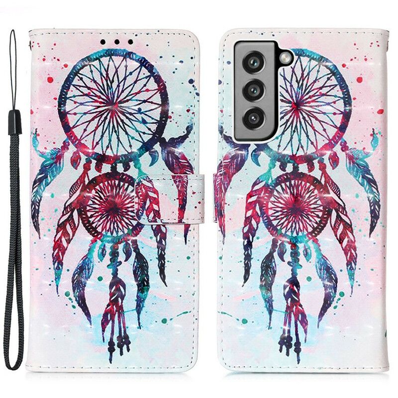 Flip Case Leren Samsung Galaxy S21 Fe Aquarel Dromenvanger