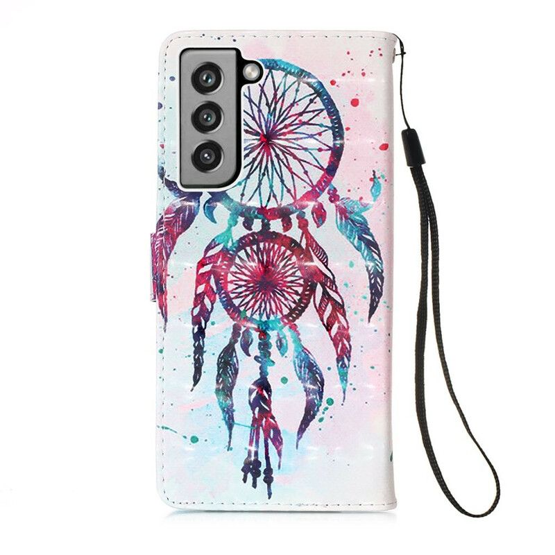 Flip Case Leren Samsung Galaxy S21 Fe Aquarel Dromenvanger