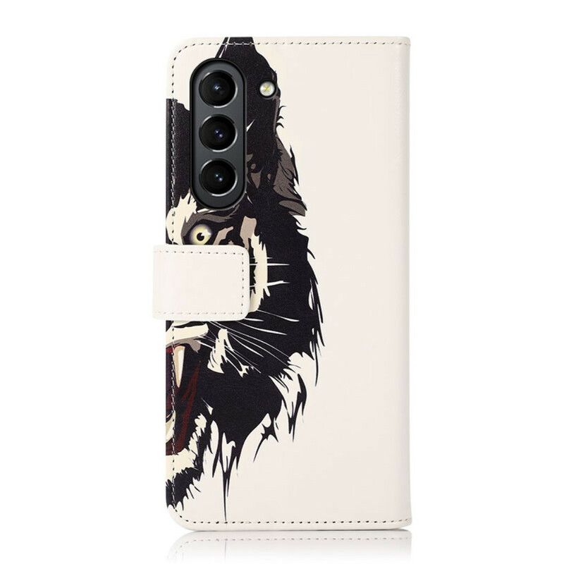 Flip Case Leren Samsung Galaxy S21 Fe Fierce Tiger