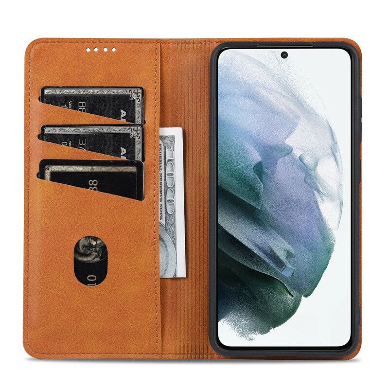 Folio-hoesje Samsung Galaxy S21 Fe Azns Lederen Stijl