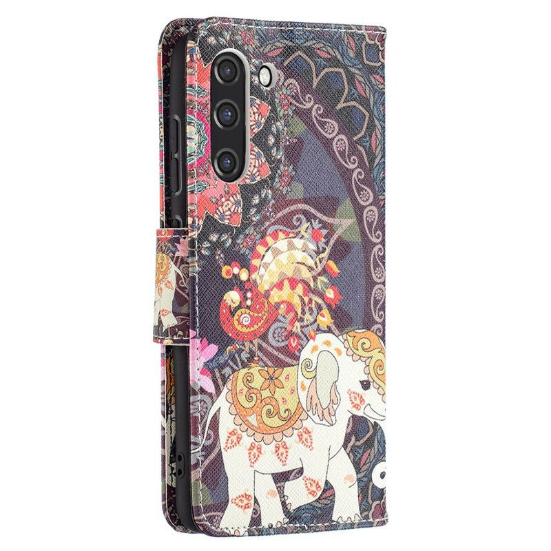 Folio-hoesje Samsung Galaxy S21 Fe Mandala Etnische Olifanten