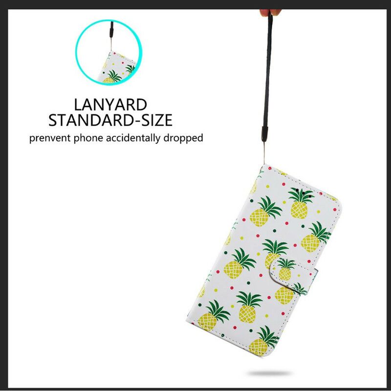 Folio-hoesje Samsung Galaxy S21 Fe Meerdere Ananas