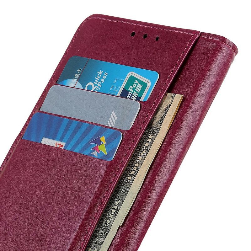 Folio-hoesje Samsung Galaxy S21 Fe Telefoonhoesje Stijl Leer