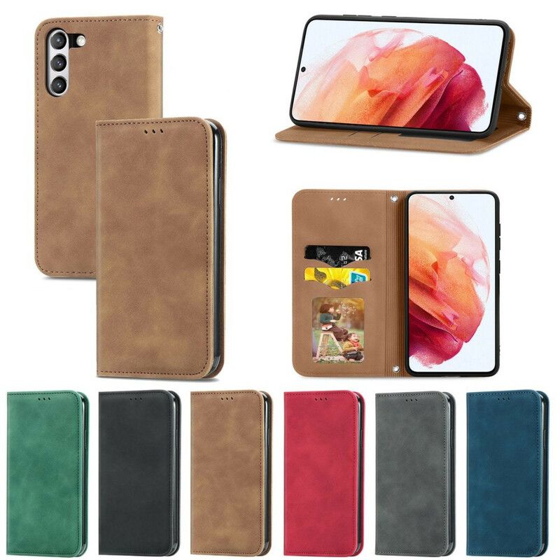 Folio-hoesje Samsung Galaxy S21 Fe Vintage Kunstleer