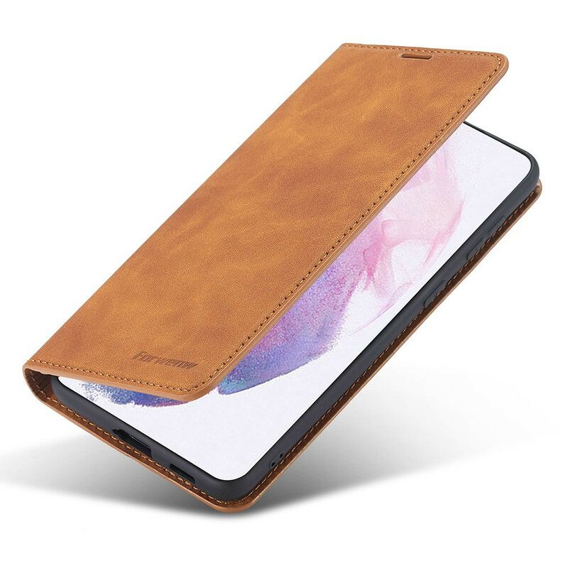 Folio-hoesje Voor Samsung Galaxy S21 Fe Ledereffect Forwenw