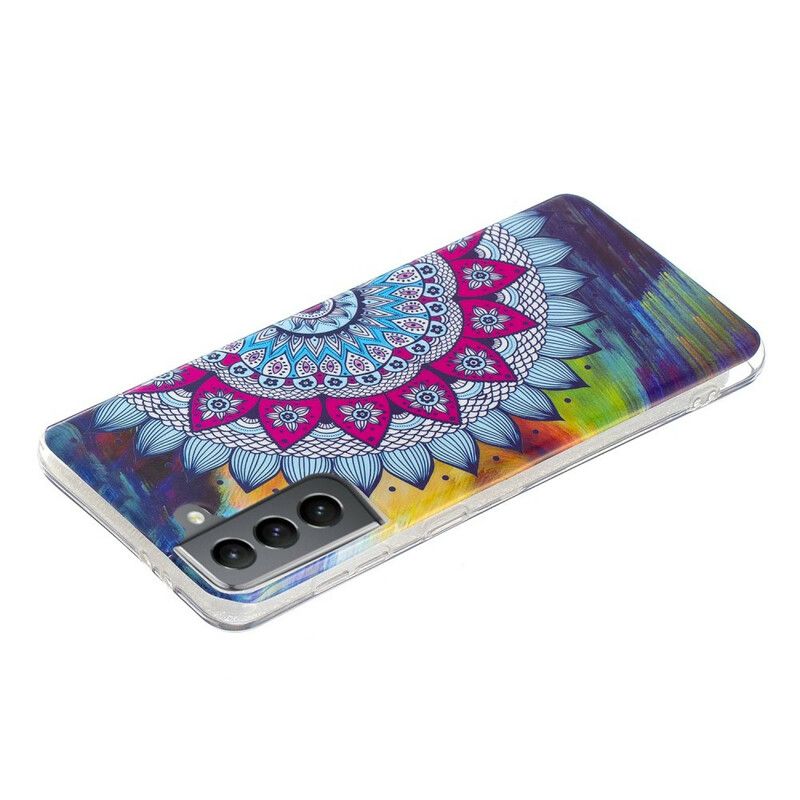 Hoesje Samsung Galaxy S21 Fe Fluorescerende Gekleurde Mandala