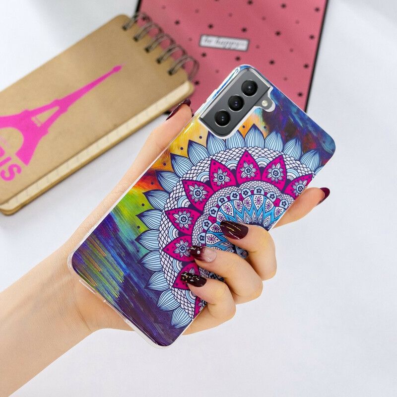 Hoesje Samsung Galaxy S21 Fe Fluorescerende Gekleurde Mandala