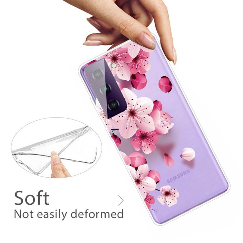 Hoesje Samsung Galaxy S21 Fe Kleine Roze Bloemen