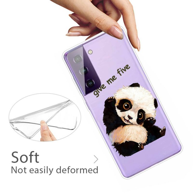 Hoesje Samsung Galaxy S21 Fe Panda Geef Me Vijf