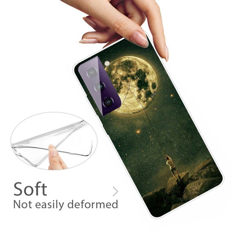 Hoesje Voor Samsung Galaxy S21 Fe Flexibele Man In De Maan