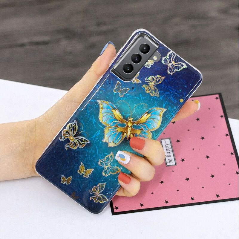 Hoesje Voor Samsung Galaxy S21 Fe Vlinders Ontwerp