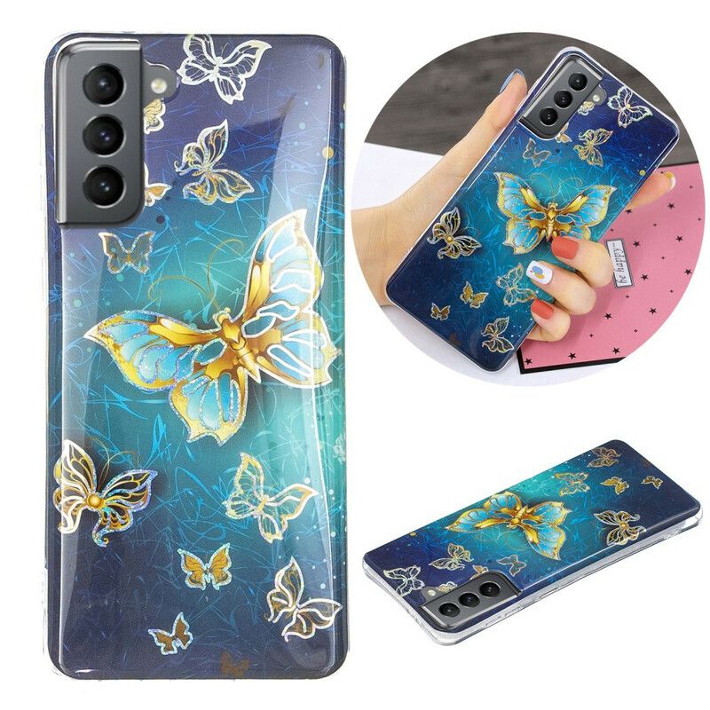 Hoesje Voor Samsung Galaxy S21 Fe Vlinders Ontwerp