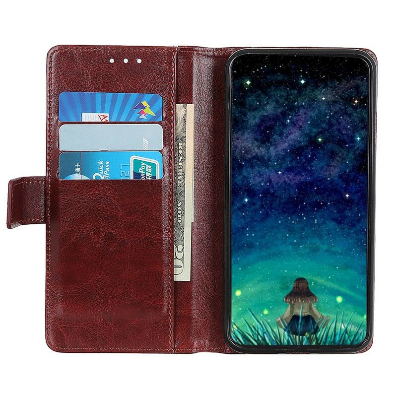 Leren Hoesje Samsung Galaxy S21 Fe Antiek Leereffect Bescherming Hoesje