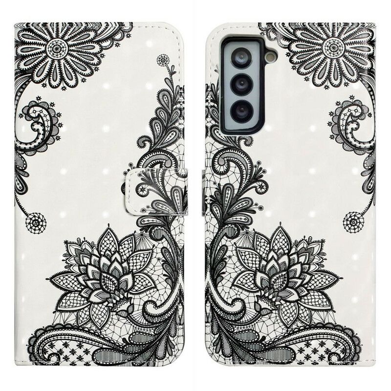 Leren Hoesje Samsung Galaxy S21 Fe Kant