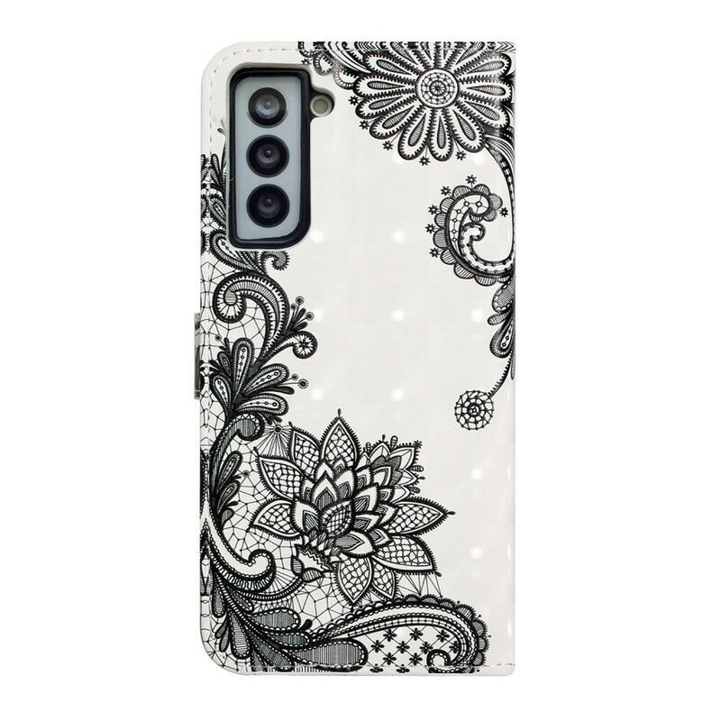 Leren Hoesje Samsung Galaxy S21 Fe Kant