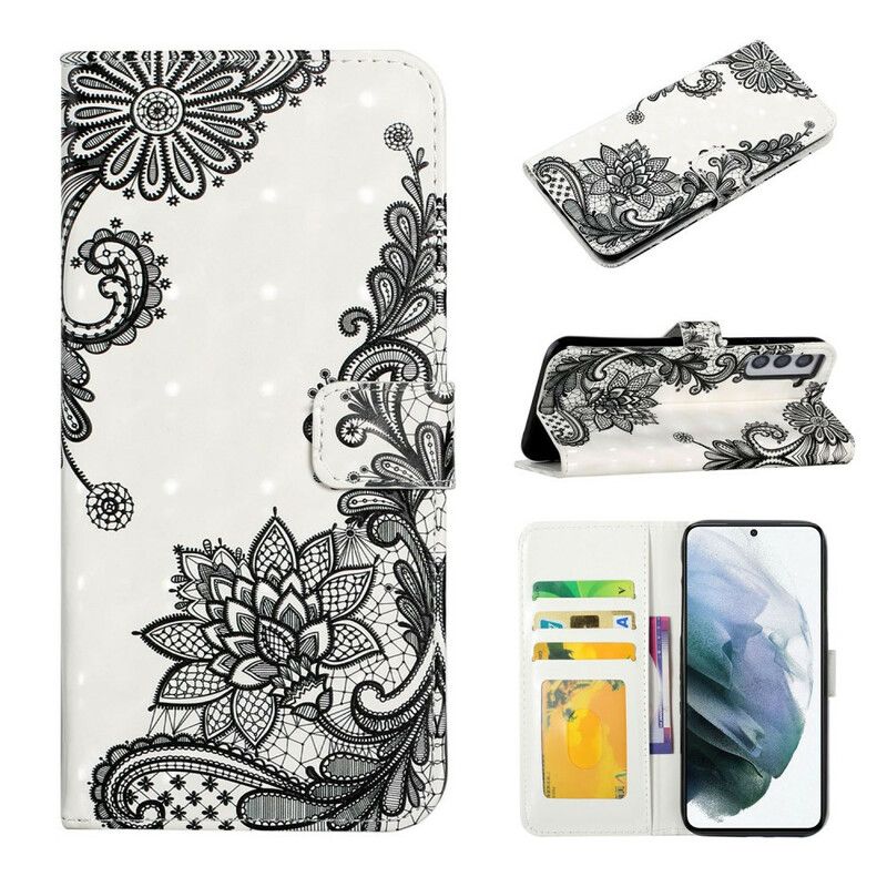 Leren Hoesje Samsung Galaxy S21 Fe Kant