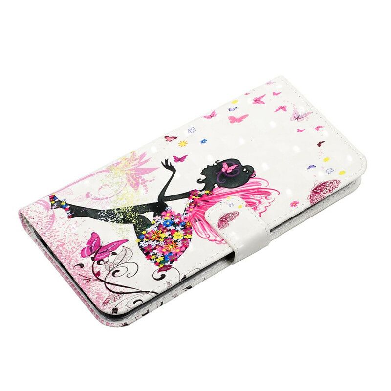 Leren Hoesje Samsung Galaxy S21 Fe Magische Fee Bescherming Hoesje