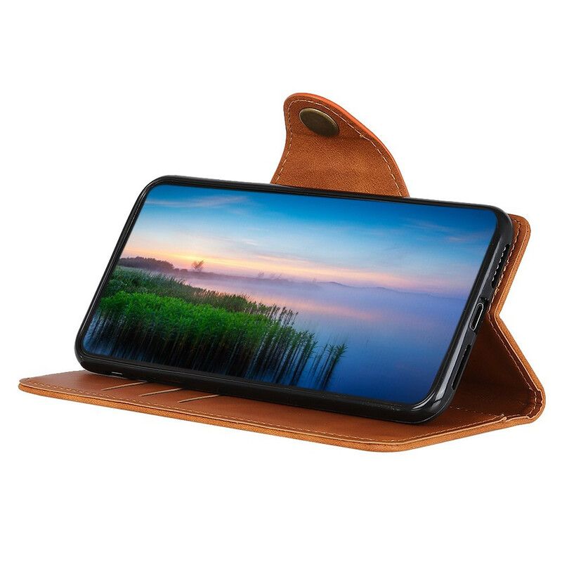 Leren Hoesje Voor Samsung Galaxy S21 Fe Kunstleer Knop