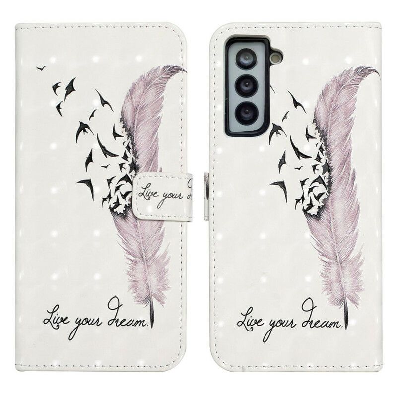 Leren Hoesje Voor Samsung Galaxy S21 Fe Leef Je Droom