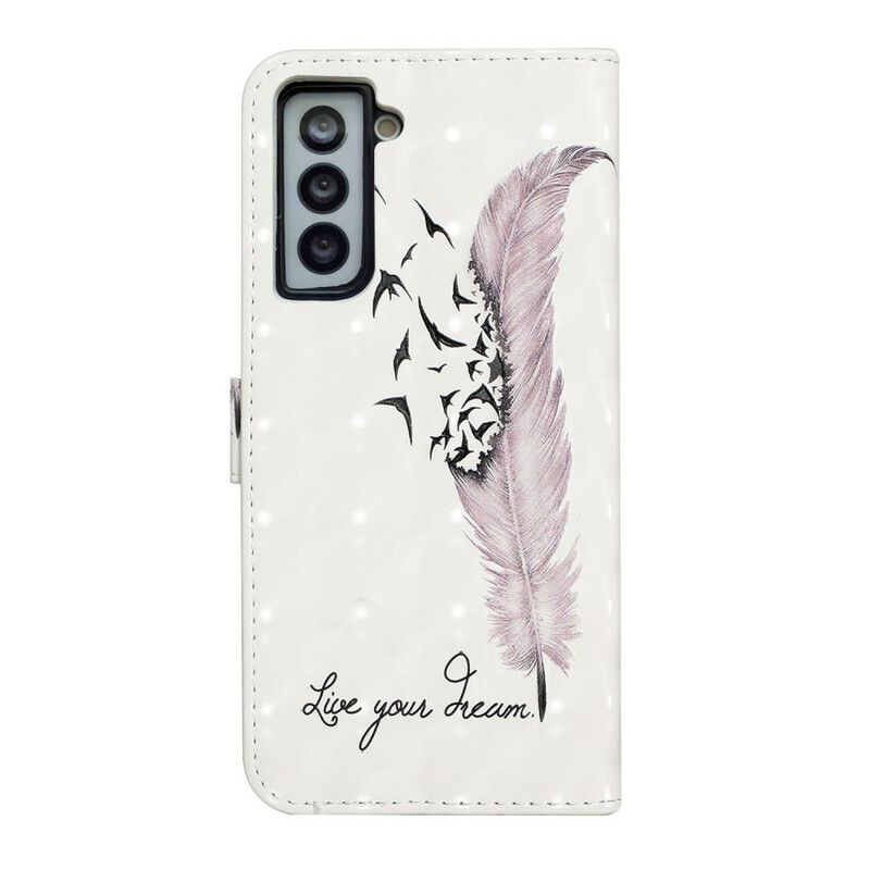 Leren Hoesje Voor Samsung Galaxy S21 Fe Leef Je Droom