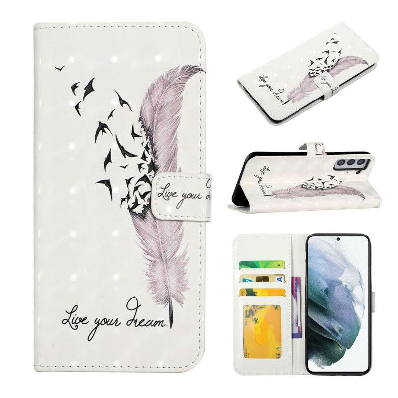 Leren Hoesje Voor Samsung Galaxy S21 Fe Leef Je Droom