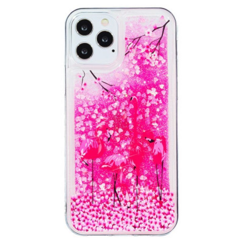 Hoesje voor iPhone 15 Pro Max Flamingoglitter