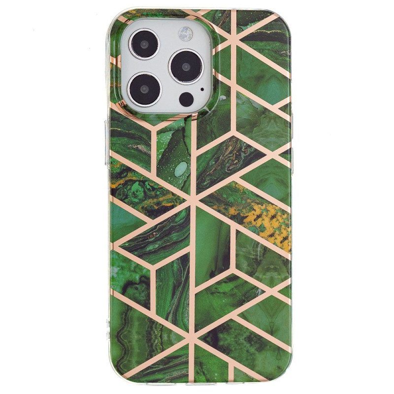 Hoesje voor iPhone 15 Pro Max Geometrisch Marmer