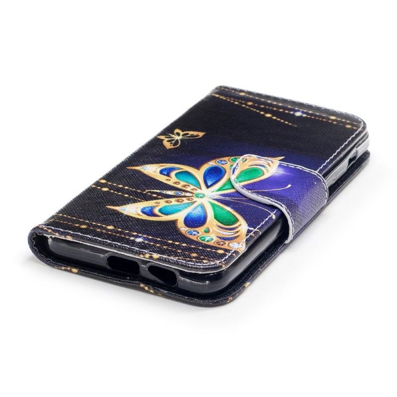 Bescherming Hoesje Samsung Galaxy A8 Telefoonhoesje Magische Vlinder