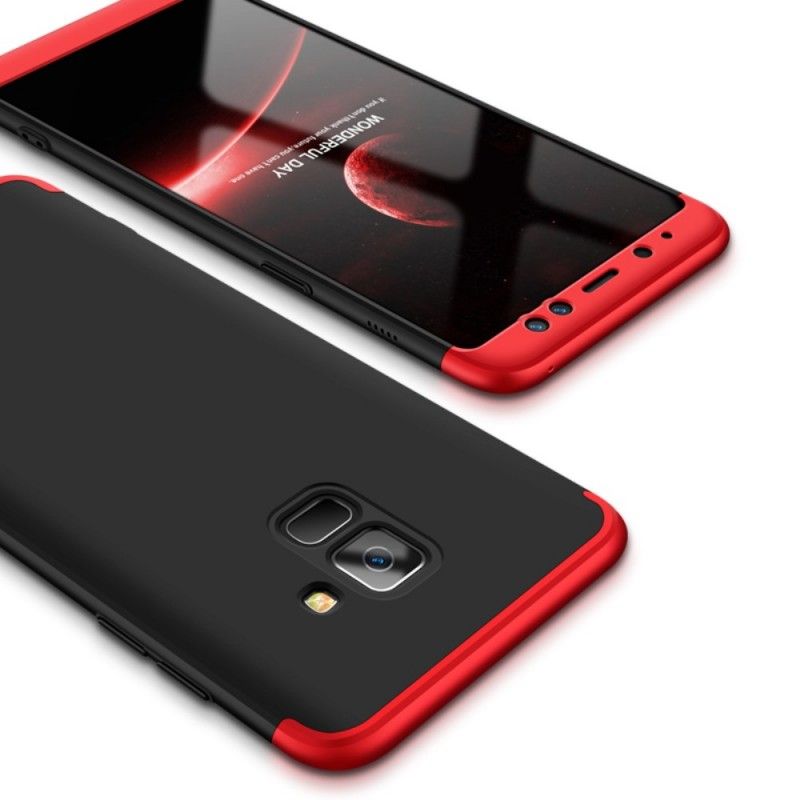 Cover Hoesje Samsung Galaxy A8 Rood Zwart Telefoonhoesje Afneembare Gkk