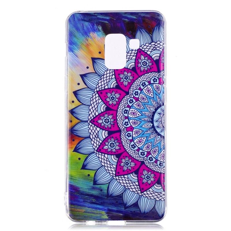 Cover Hoesje Samsung Galaxy A8 Telefoonhoesje Fluorescerende Mandala