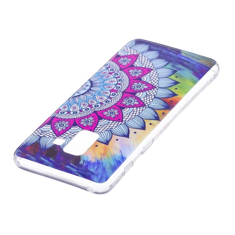 Cover Hoesje Samsung Galaxy A8 Telefoonhoesje Fluorescerende Mandala