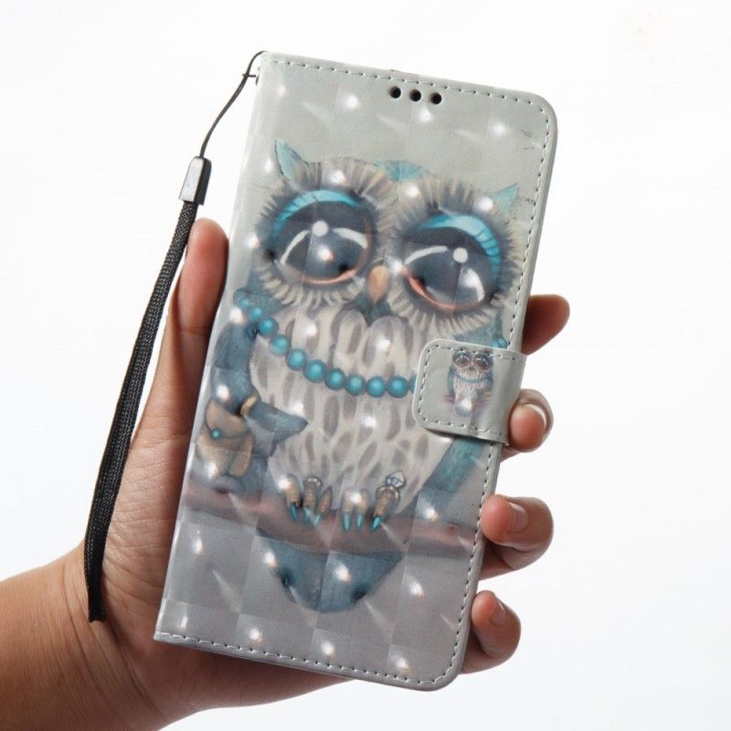 Flip Case Leren Samsung Galaxy A8 Miss Uil 3D