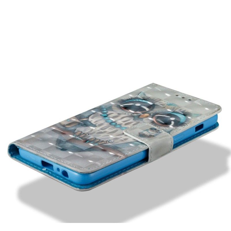 Flip Case Leren Samsung Galaxy A8 Miss Uil 3D