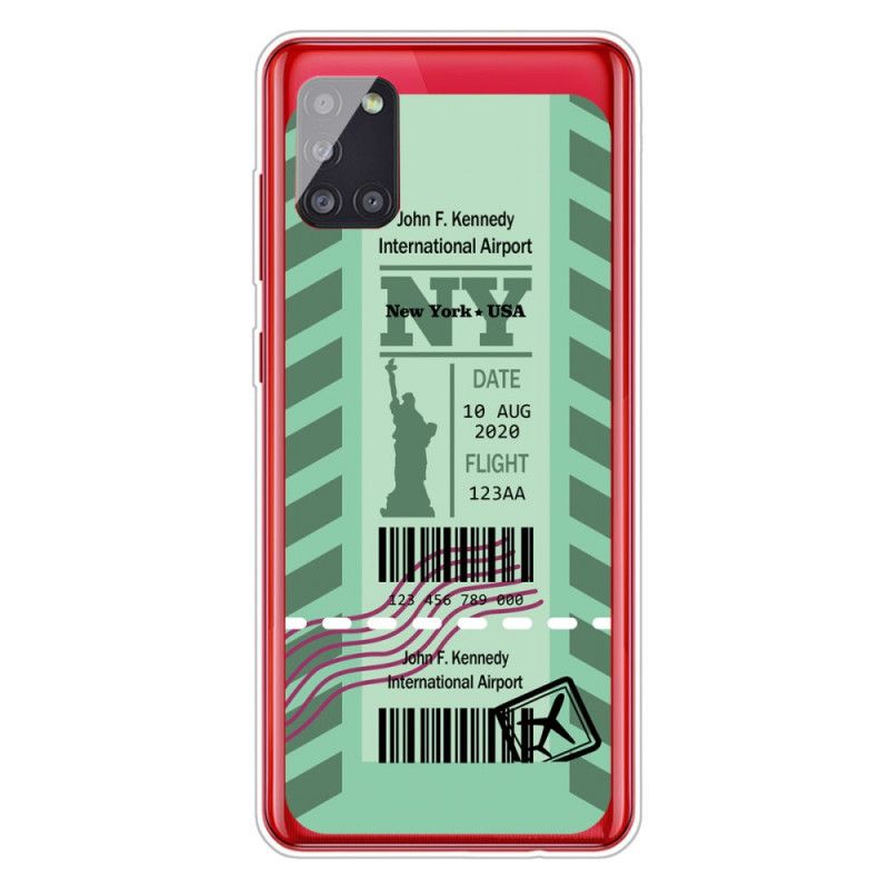 Case Hoesje Samsung Galaxy A51 5G Donkerblauw Zwart Telefoonhoesje Instapkaart Naar New York